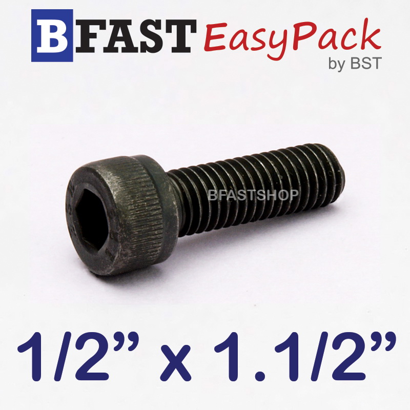 สกรูหัวจมดำ 1/2" x 1.1/2" (2 ตัว/ถุง) *เกลียวตลอด*
