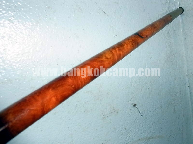 ไม้หายาก... ไม้ตะพด(ไม้ปุ่มประดู่, ปมประดู่) ลายสวยมาก หัวไม้ทรงลูกจันทร์ ปลายทองเหลือง