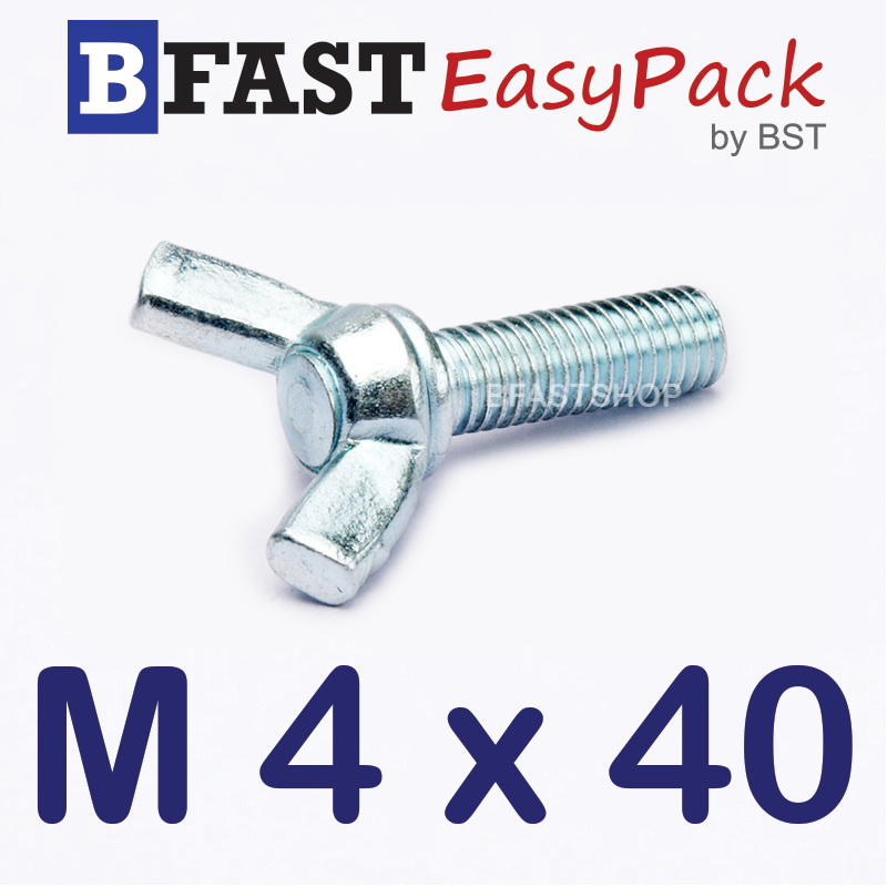สกรูหางปลาหูกระต่าย M4 x 40 (4 ตัว/ถุง)