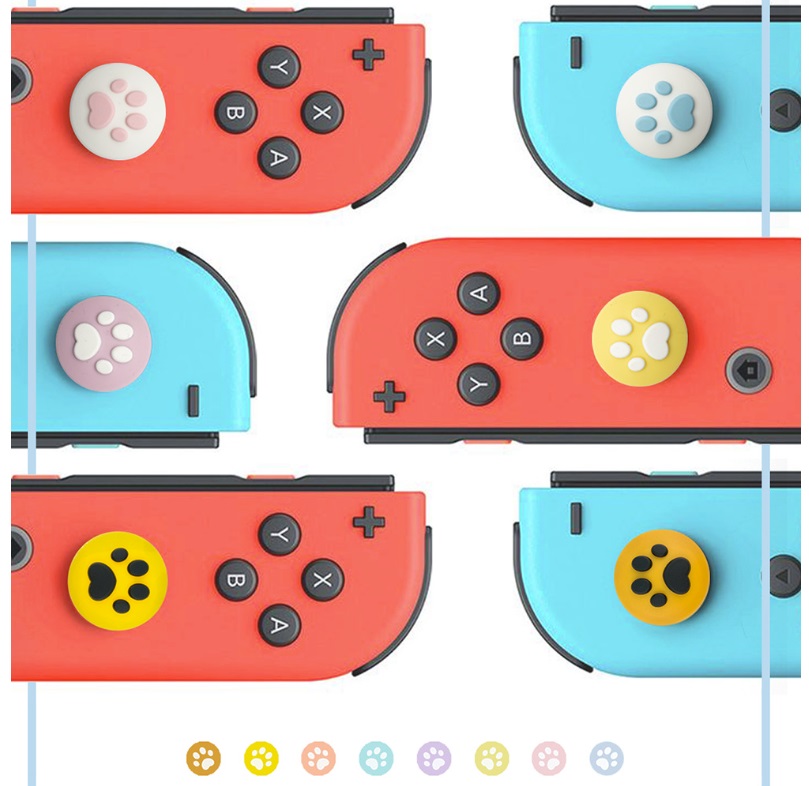 GeekShare ของแท้ ซิลิโคนอนาล็อกเท้าแมว Switch joy-con (กล่อง2คู่)