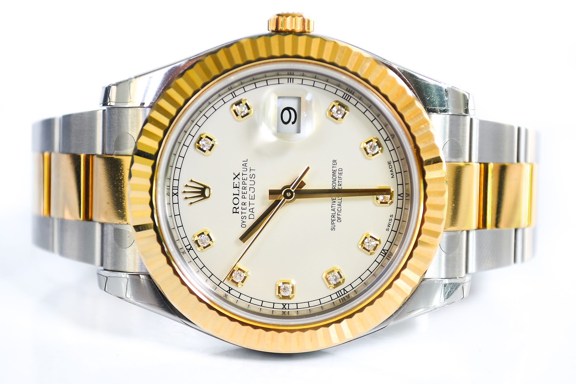 Rolex Datejust 2 หน้า Ivory ฝังเพชร(Sold)