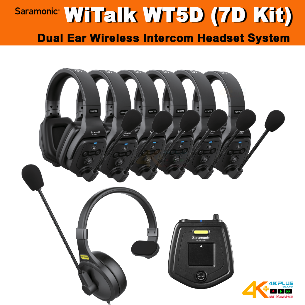 Saramonic WiTalk WT5D (7D KIT) Dual Ear Wireless Intercom Headset System