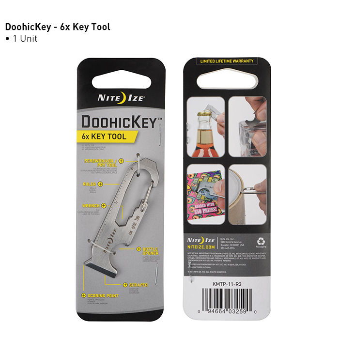 กุญแจเครื่องมือเอนกประสงค์ NiteIze DOOHICKEY 6X KEY TOOL