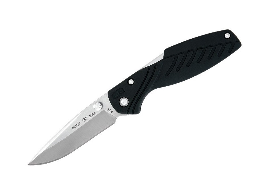 มีดพับ Buck 364 Rival I Folding Knife 2.75" Plain Blade, Black Injection Molded Nylon Handles