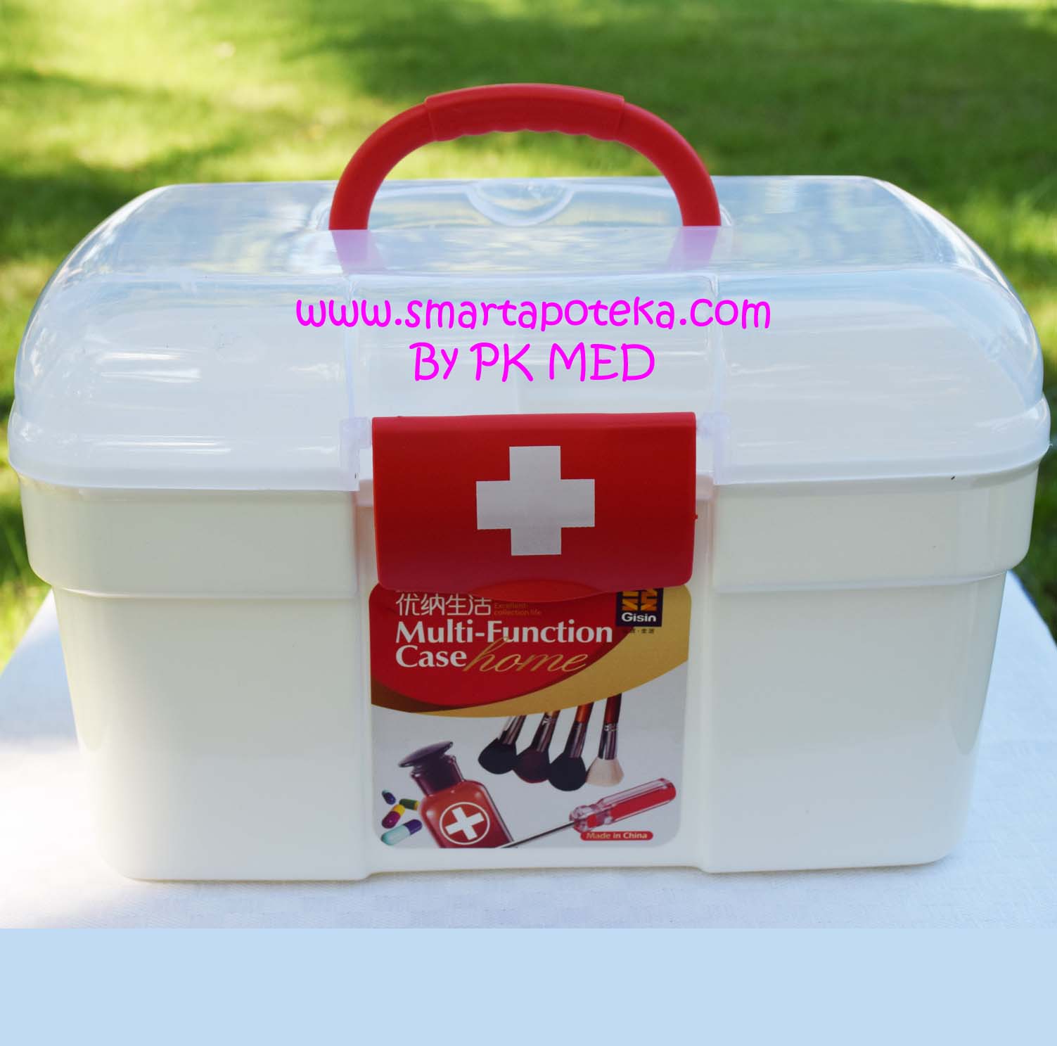 กล่องยาสามัญประจำบ้าน (Medical Box) รุ่น PK05 สีแดง - size L