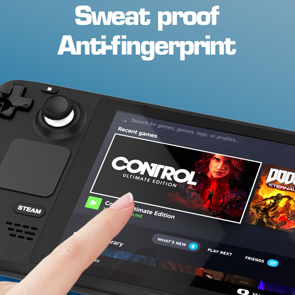 IINE Steam Deck LCD&OLED ฟิล์มกระจกใสนิภัยชัดแจ๋ว HD Clear แข็งระดับ 9H