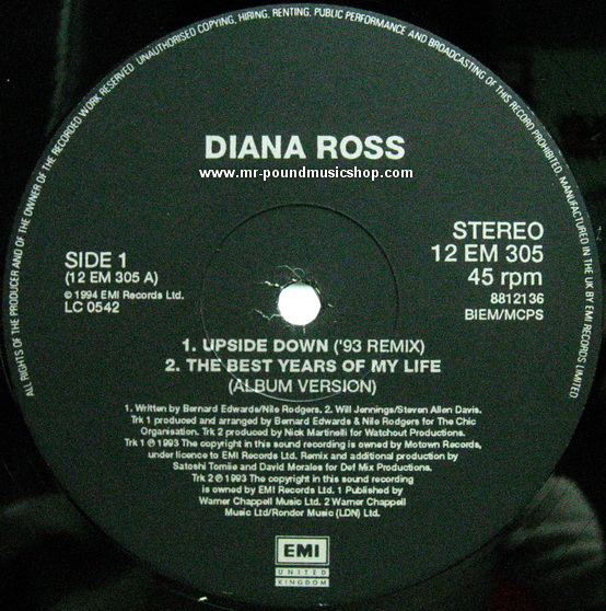 Diana Ross - The Best Years Of My Life / Upside Down Remix '93