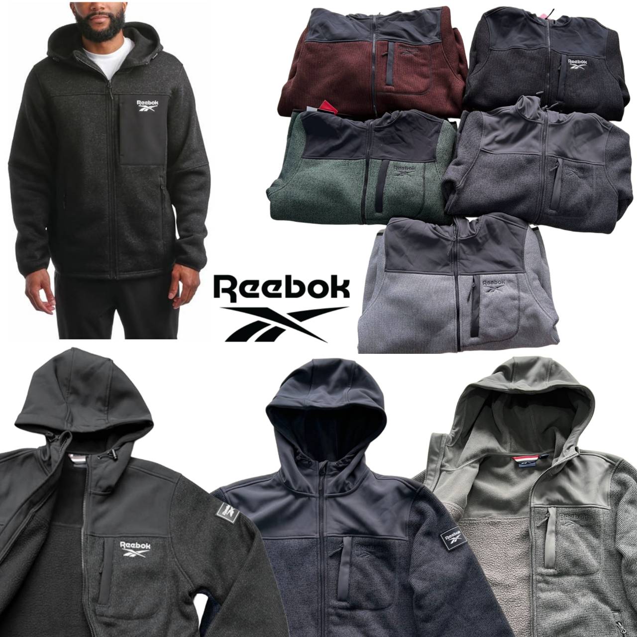Reebok Fleece Jacket with Zip Chest Pocket
