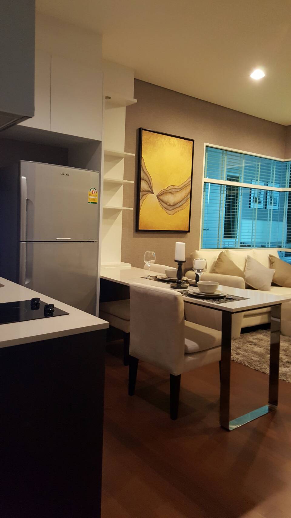 รหัสทรัพย์ 14747 ให้เช่าคอนโด Ivy Thonglor ( ไอวี่ ทองหล่อ ) 1 ห้องนอน 1 ห้องน้ำ พื้นที่ 43 ตรม. ชั้น 12 ตกแต่งพร้อมอยู่เฟอร์นิเจอร์และเครื่องใช้ไฟฟ้าครบ