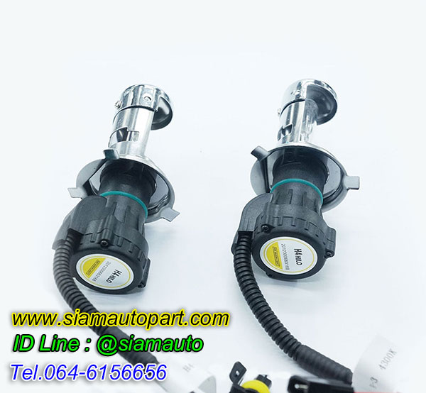 หลอดไฟ xenon H4Slide 6000k แสงสีขาว จำนวน 1 คู่ ส่งฟรี รับประกัน 6 เดือน