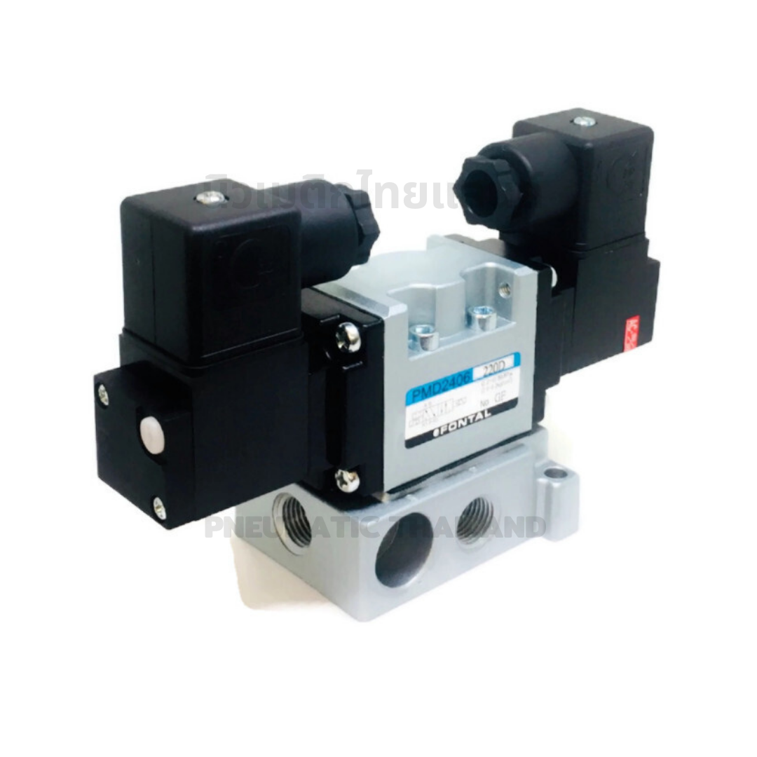 FONTAL PMD2406-02-D24D Solenoid Valve โซลินอยด์วาล์ว 5/2 แทน Parker Kuroda