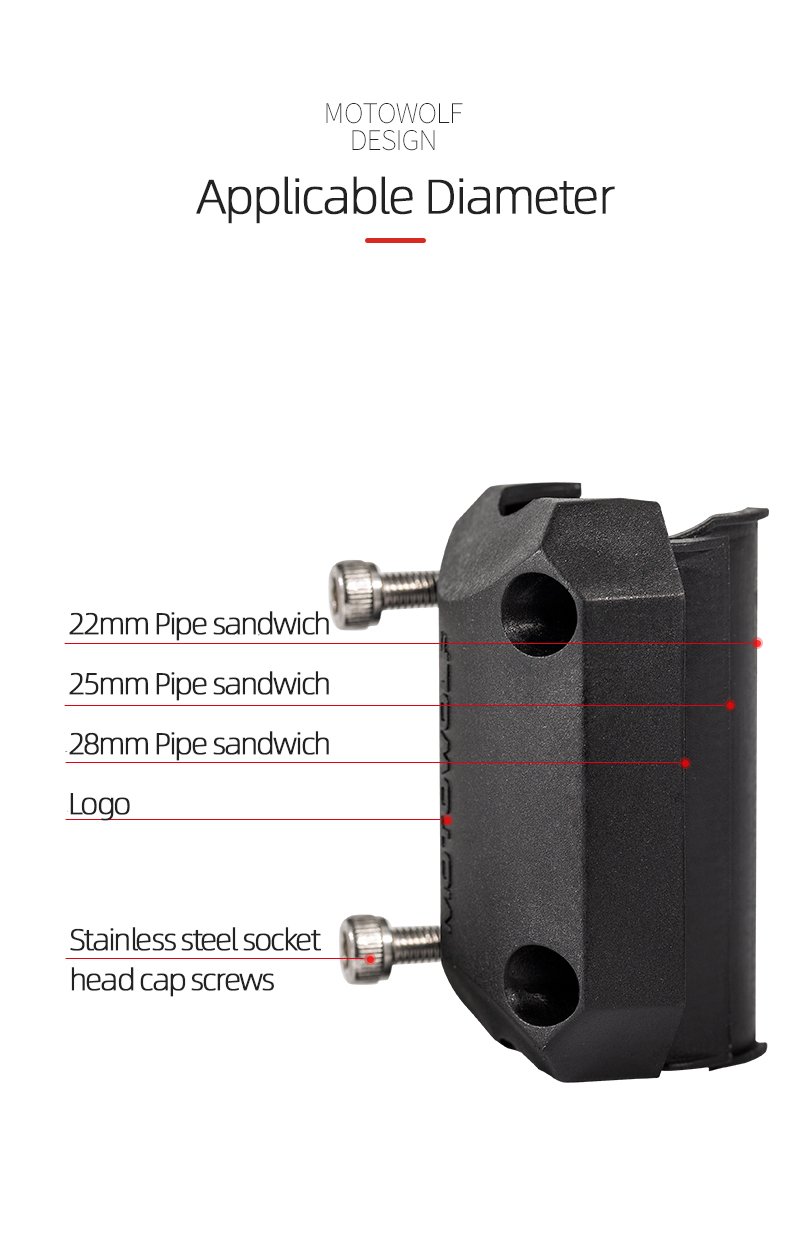 MOTOWOLF MDL 3701 - ประกับ กันล้มแคชบาร์ กันรอยแคชบาร์ ของแท้ 100%