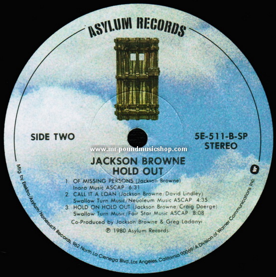 Jackson Browne - Hold Out