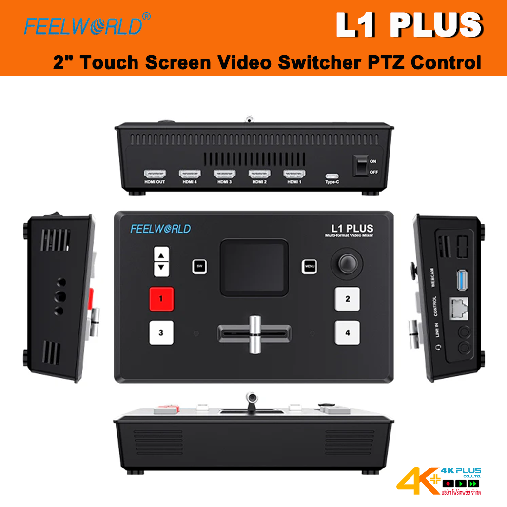 FeelWorld L1 Plus 2" Touch Screen Video Switcher PTZ Control