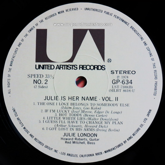 Julie London - Julie is Her Name Volume II