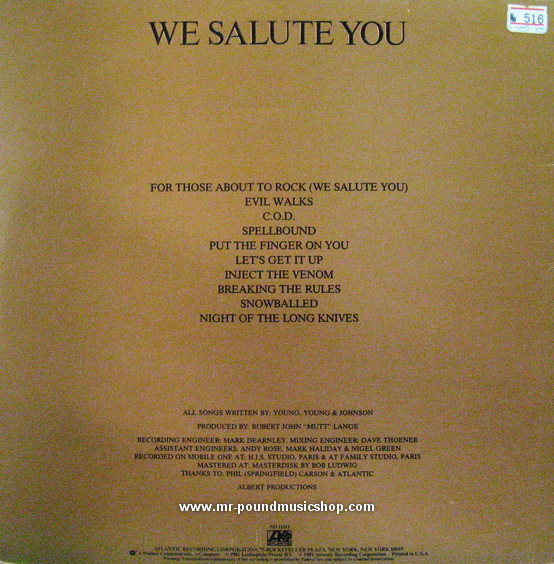 AC/DC - For Those About To Rock