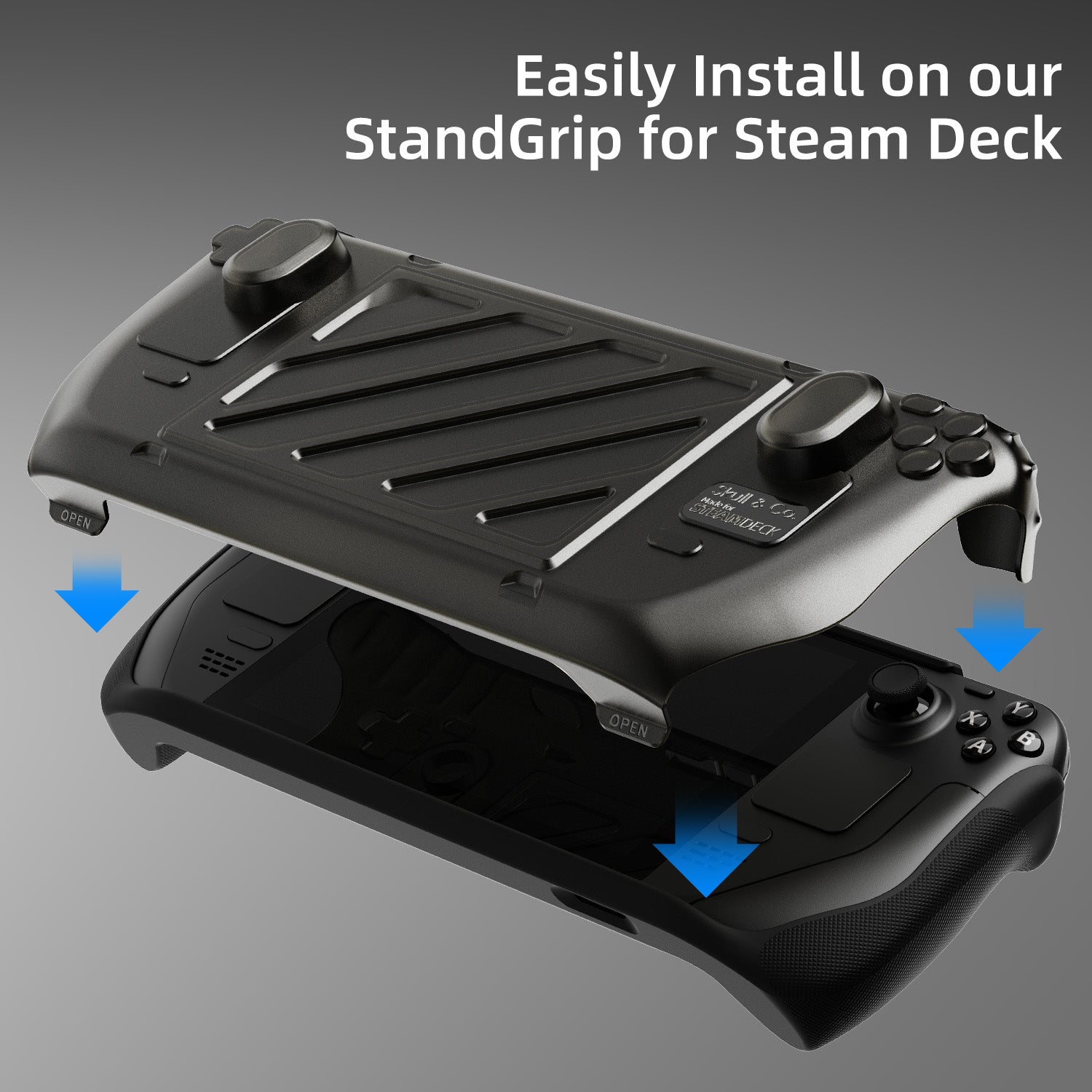 Skull & Co. The HardShell Front Cover for Steam Deck LCD/OLED StandGrip (GripCase)