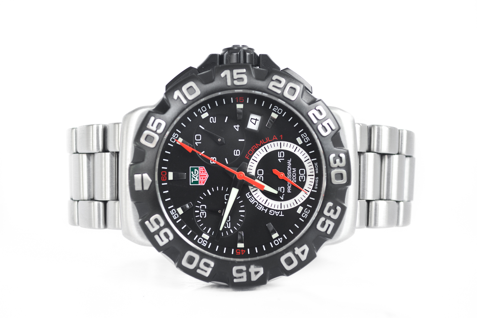 Tag Heuer F1 Chronograph King Size Quartz หน้าดำ