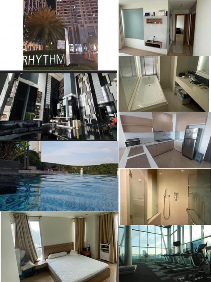 ขายคอนโด Rhythm Ratchada - Huai Khwang (ริทึ่ม รัชดา - ห้วยขวาง) 2 ห้องนอน 2 ห้องน้ำ ห้องนั่งดู tv+ กินข้าว ขนาด 61.34 ตรม