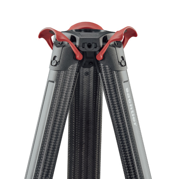 Sachtler Flowtech 75 MS Carbon Fiber Tripod with Mid-Level Spreader Rubber Feet