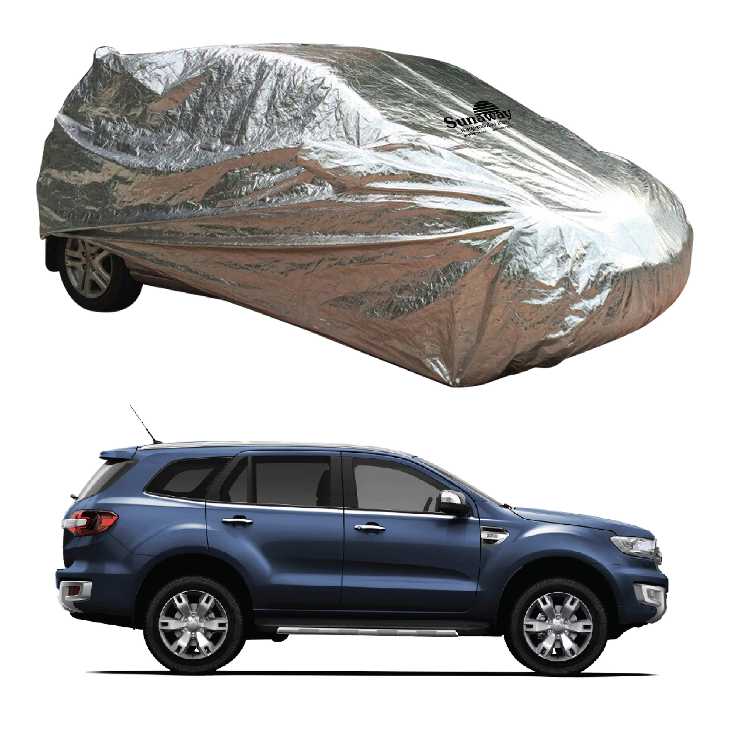 New Sunaway ผ้าคลุมรถกันร้อน 100% (สำหรับ SUV -เต็มคัน)