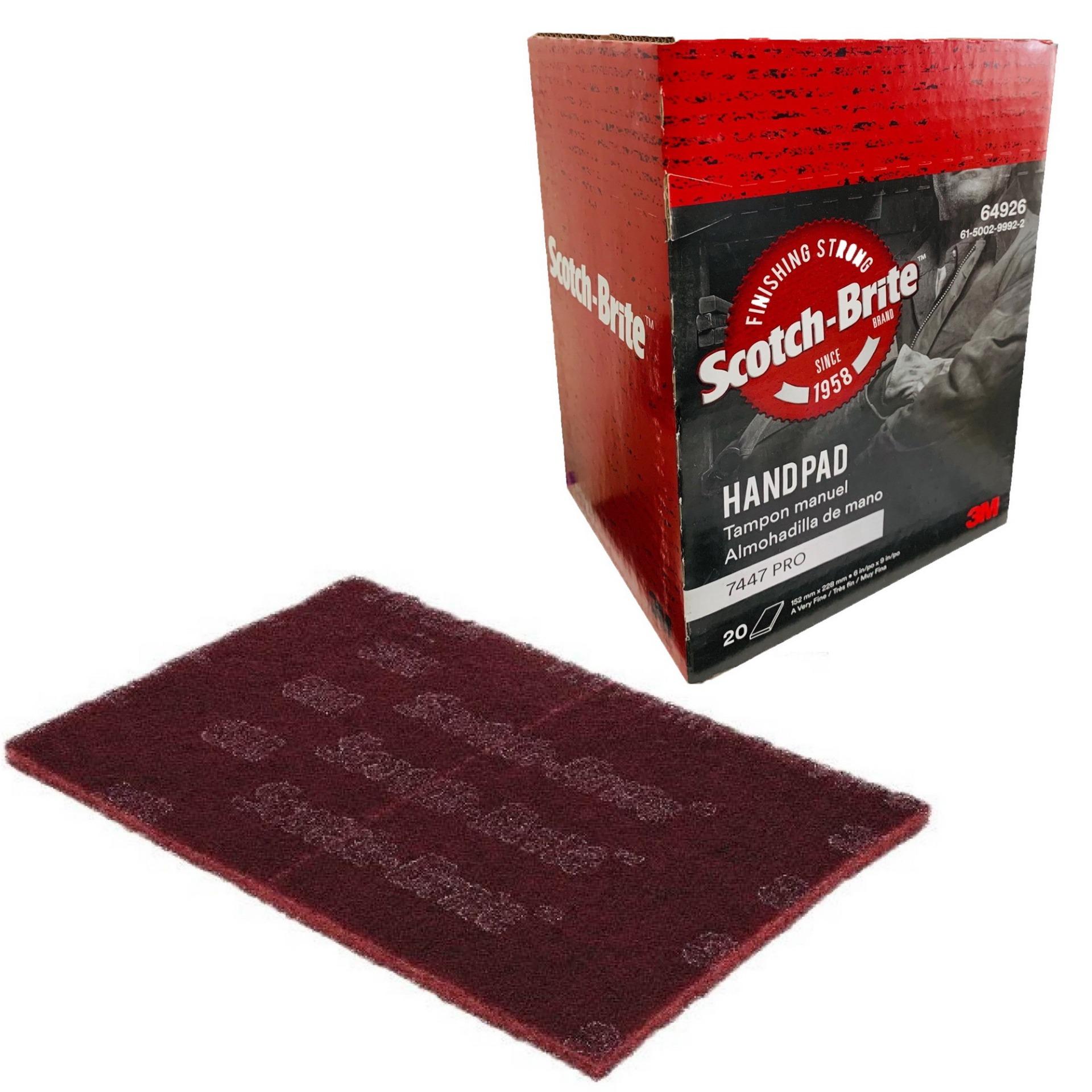 3M 7447PRO สก๊อตไบร์ทแผ่น size 6"x9" (20 ชิ้น/กล่อง)