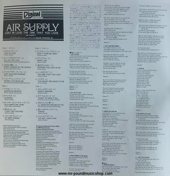 Air Supply - Lost in Love / The One That You Love