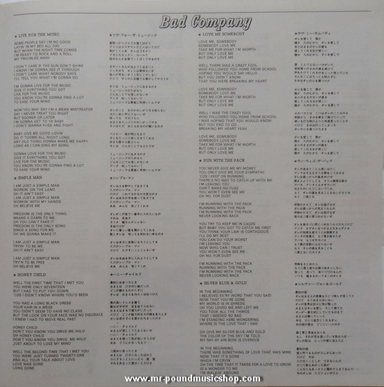 Bad Company - Run With the Pack