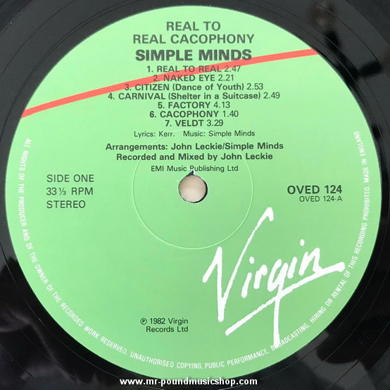 Simple Minds - Real To Real Cacophony