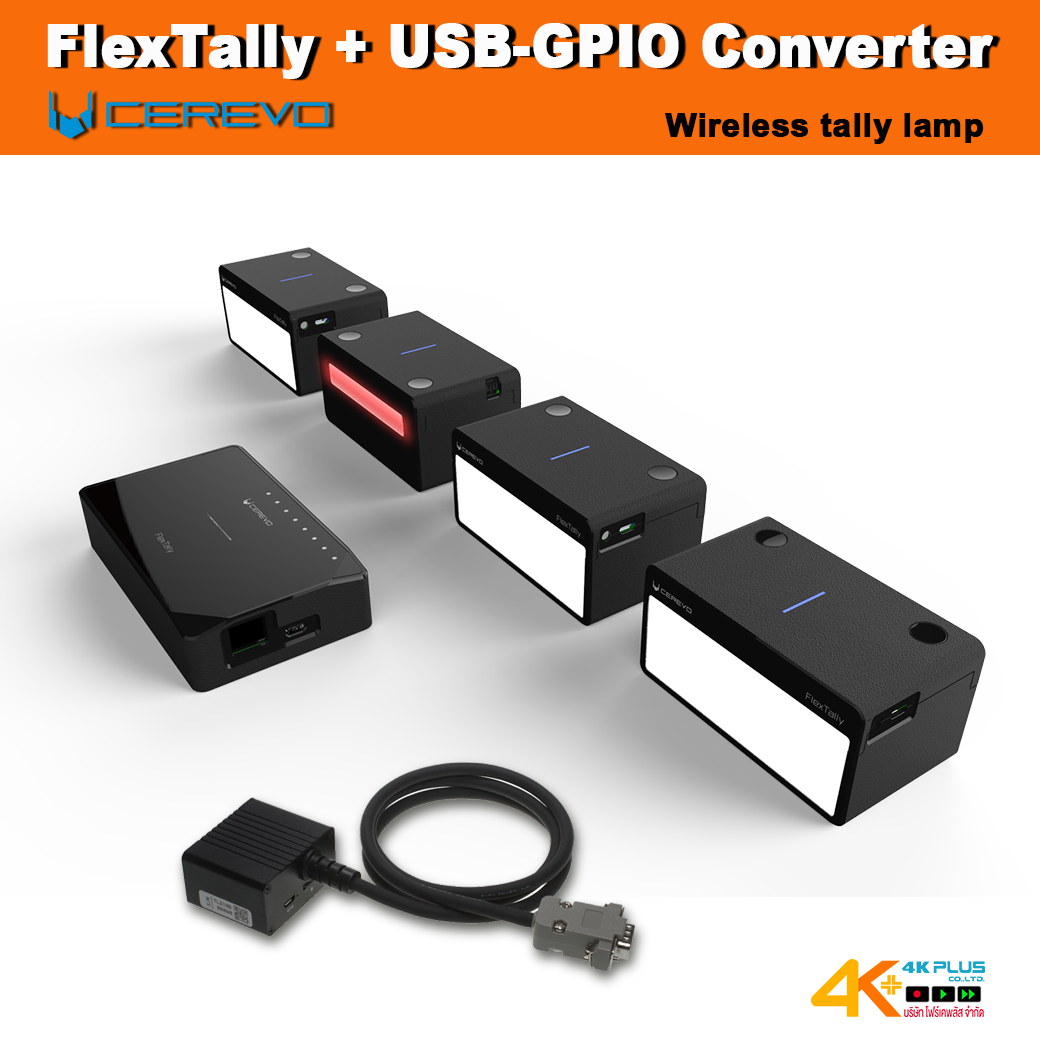 Cerevo FlexTally (1 Station + 4 Lamps) + USB-GPIO Converter