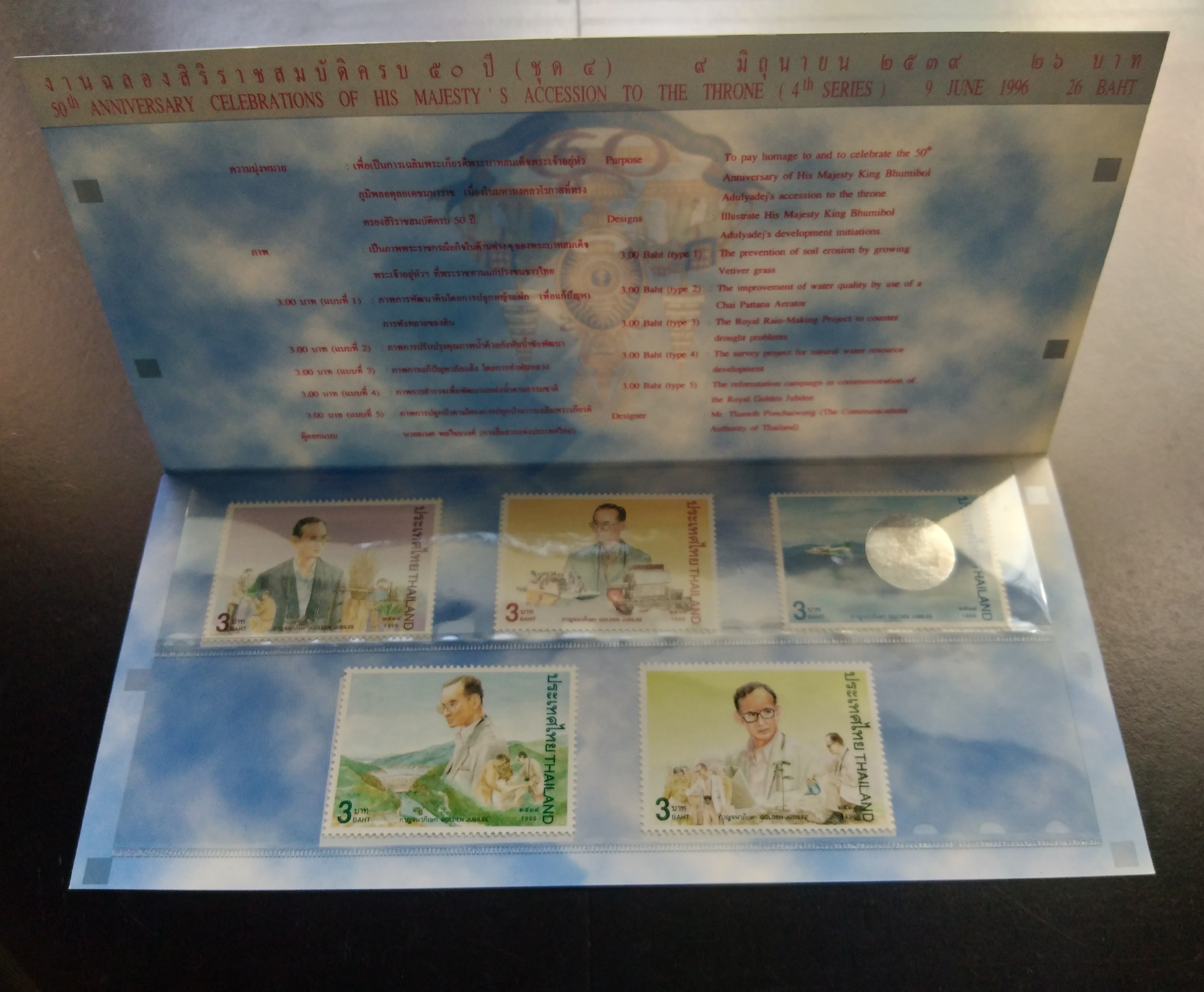 บัตรภาพฉลองสิริราชสมบัติ ครบ 50 ปี ร.9