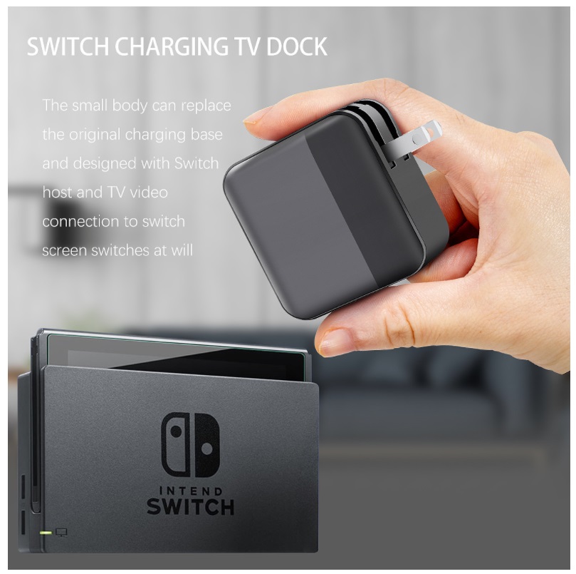 AC Adapter & TV Dock Function 2in1 แปลงสวิชเล่นบนทีวีแบบพกพา