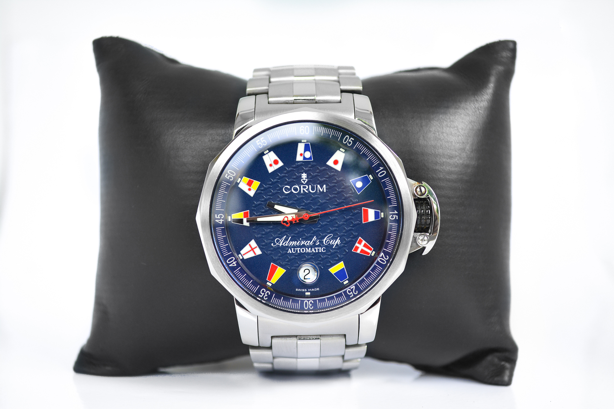 Corum Admiral's Cup Automatic หน้าน้ำเงิน สายเหล็ก (Sold)