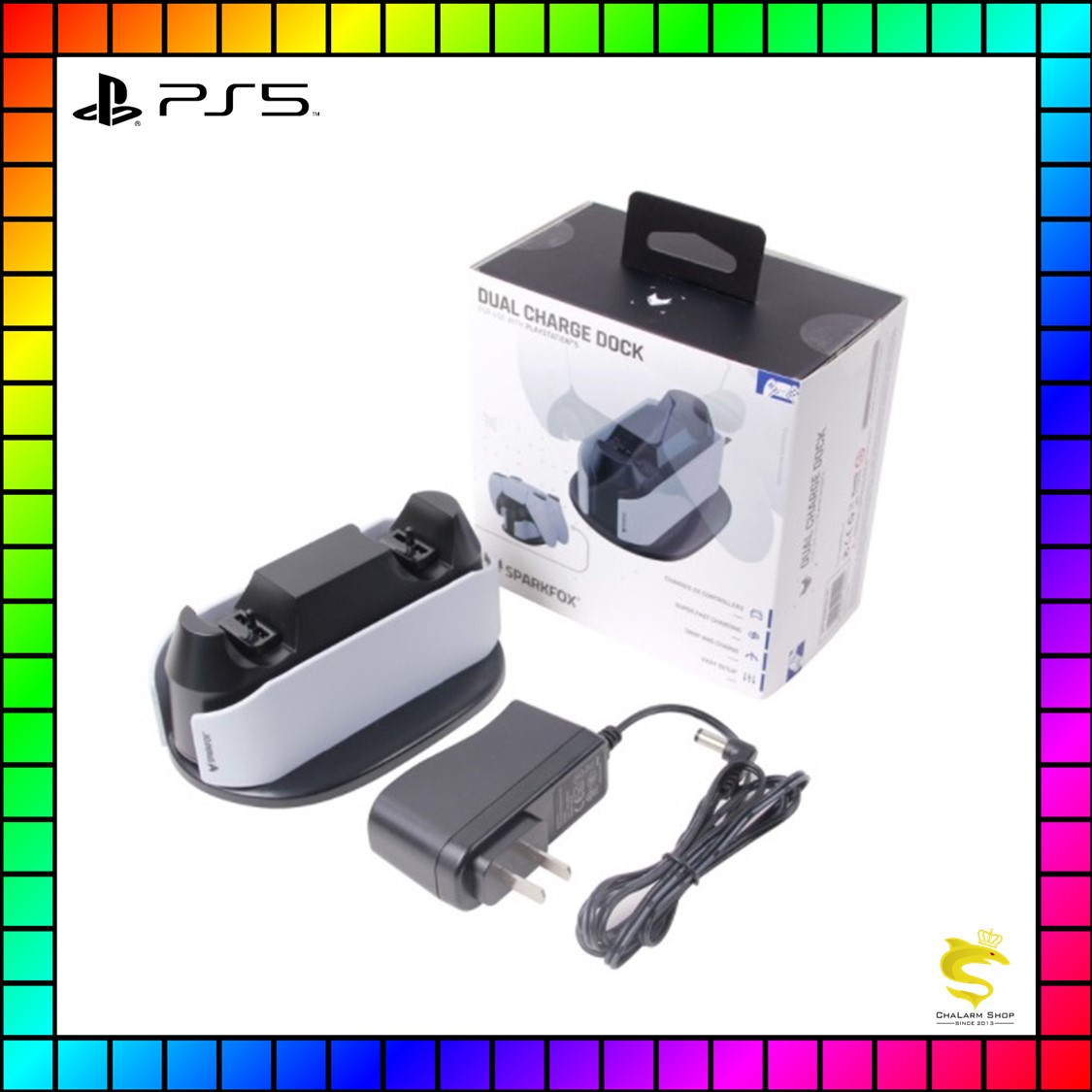 (แนะนำ)Sparkfox Dual Charge Dock for PlayStation®5 แท่นชาร์จจอย PS5