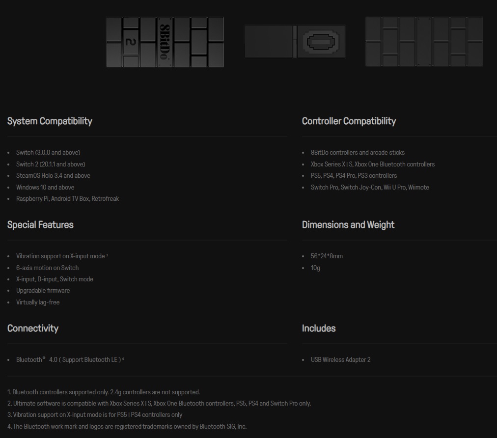 8BitDo USB Wireless Adapter 2