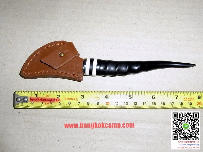 มีดดามัสกัส ด้ามเขา พร้อมซองหนังแท้