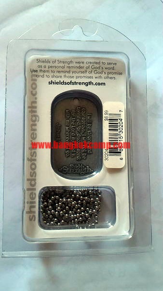 DogTag พร้อมสร้อยไข่ปลาสแตนเลส U.S. ARMY VETERAN. Made in USA