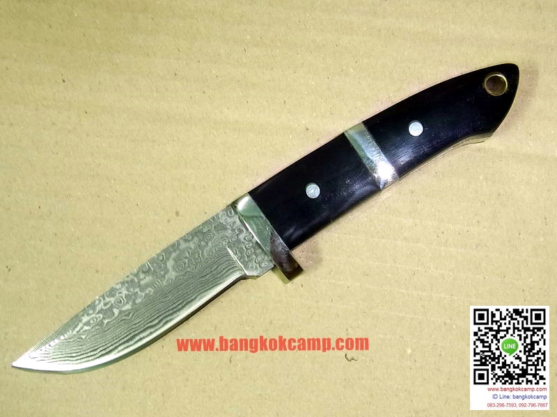 มีดดามัสกัส ด้ามเขา พร้อมซองหนังแท้