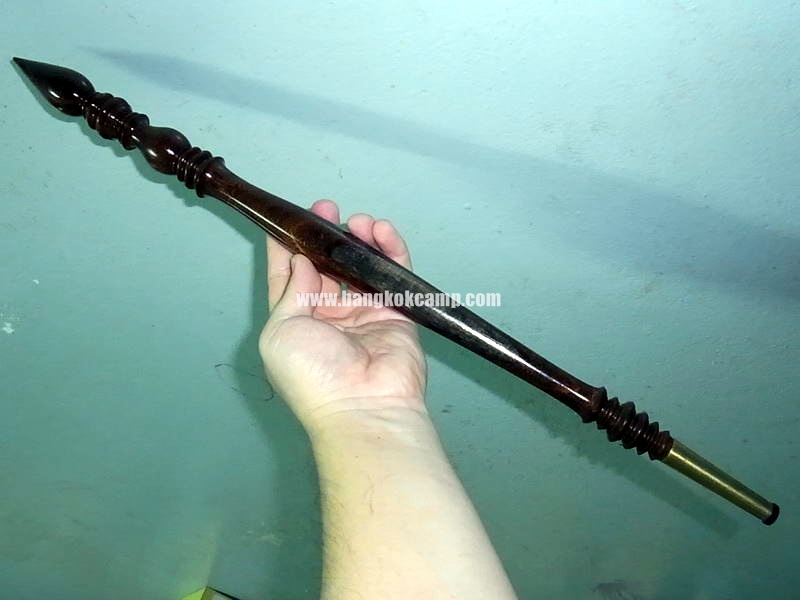 ไม้มงคลหายาก. ไม้ตะพดส้น ตะพดถือ ไม้ครู (ไม้แก่นมะขาม).ไม้ถือแก่นมะขาม สวย ปลายทองเหลือง.. ลายสวย (NO.1)