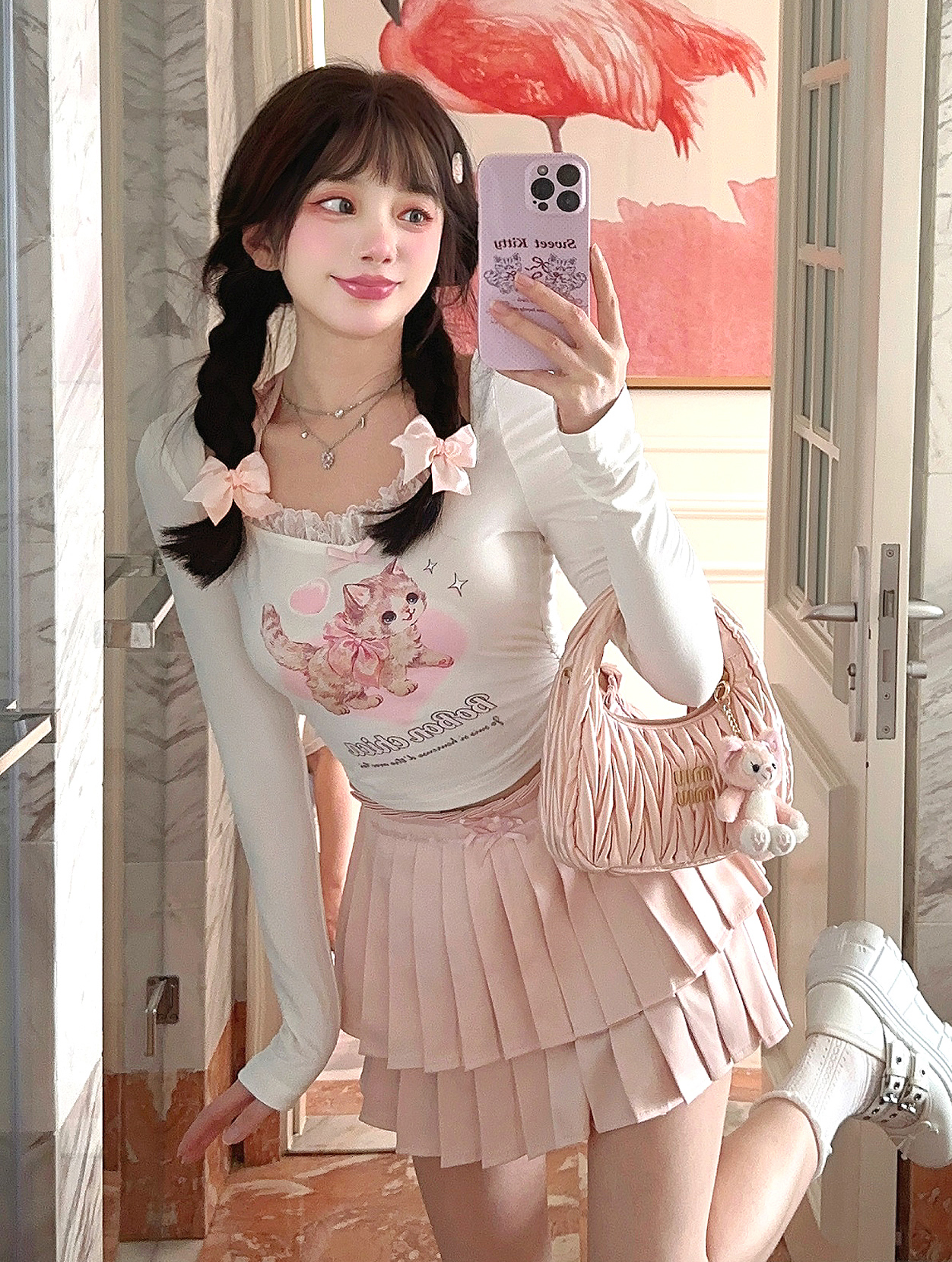 Bobon21 : พรีออเดอร์ เสื้อยืดแฟชั่นสไตล์ญี่ปุ่นน่ารักพิมพ์ลาย แขนสั้น/แขนยาว แบรนด์แท้
