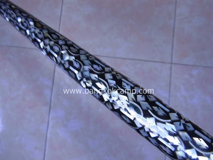 ไม้ครู หรือไม้ถือประดับมุข หัวฤาษีนารอด ท้ายพญานาค