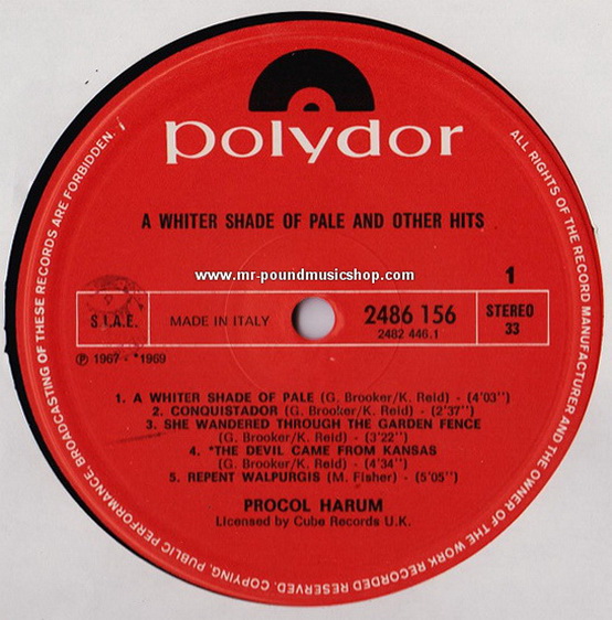 Procol Harum - A Whiter Shade Of Pale And Other Hits