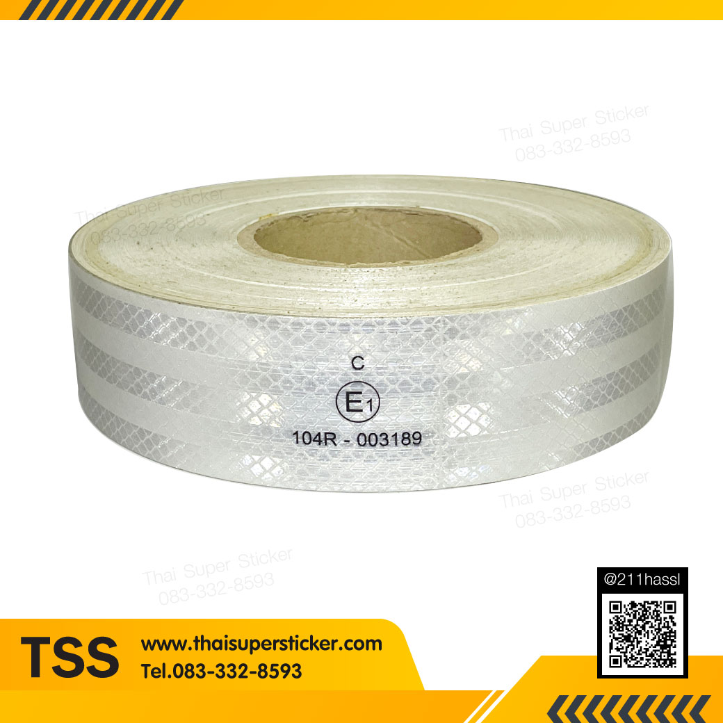 เทปสติ๊กเกอร์สะท้อนแสง 104R ติดรถบรรทุก ตัวธรรมดา ติดเพื่อความปลอดภัย