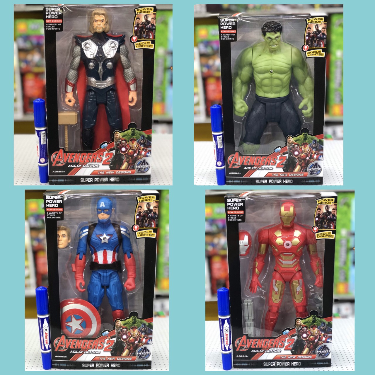avenger รวมซุเปอร์ฮีโร่ 4 ตัวมีไฟที่อก