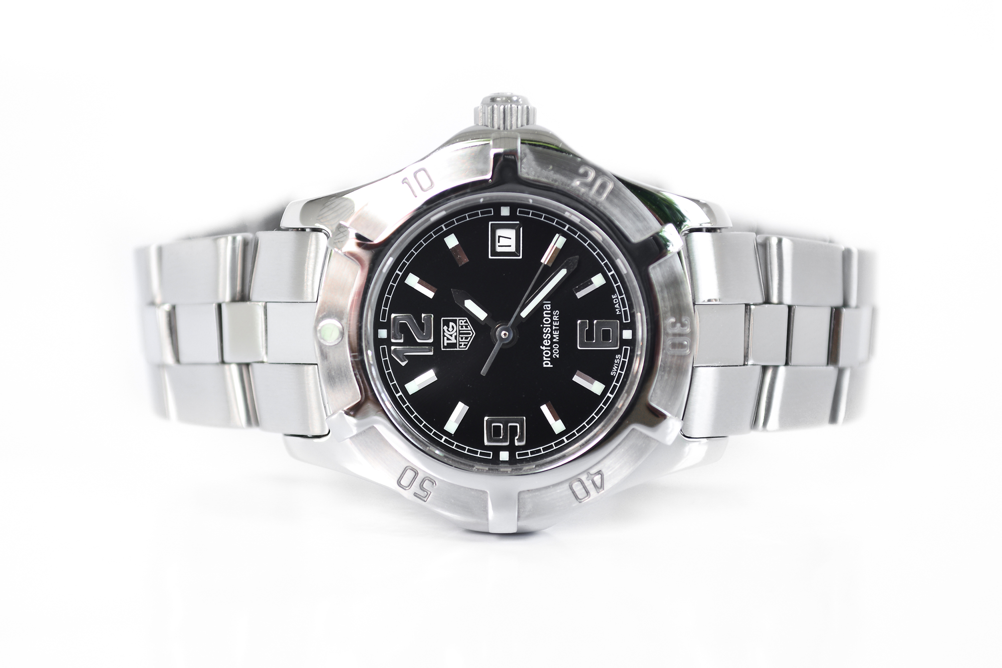 Tag Heuer S2000 Exclusive Lady size Quartz หน้าดำ
