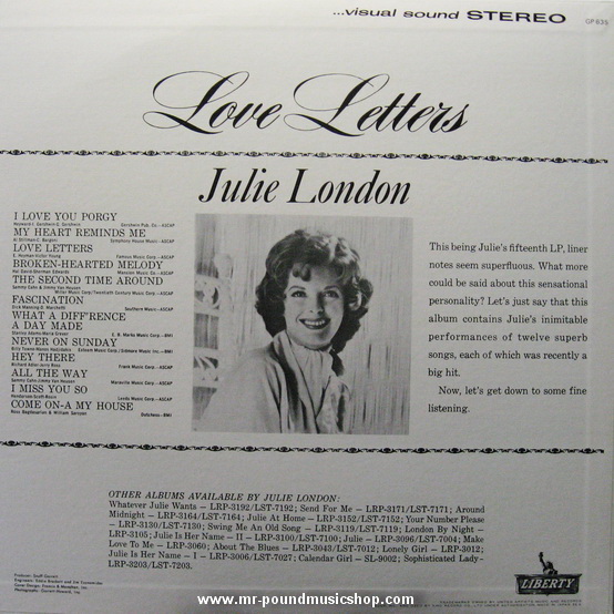 Julie London - Love Letters