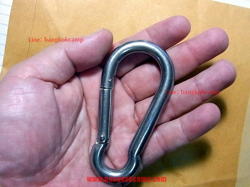 คาราบิเนอร์ Carabiners สแน็ปลิงค์ Snaplink ตะขอเกี่ยว ขนาด9มม. - สแตนเลส ใช้งานได้หลากหลาย ..แข็งแรง ทนทาน