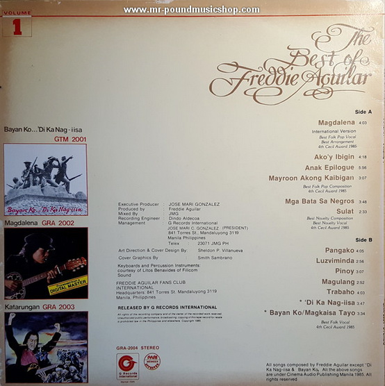 Freddie Aguilar - The Best of Freddie Aguilar Vol.1