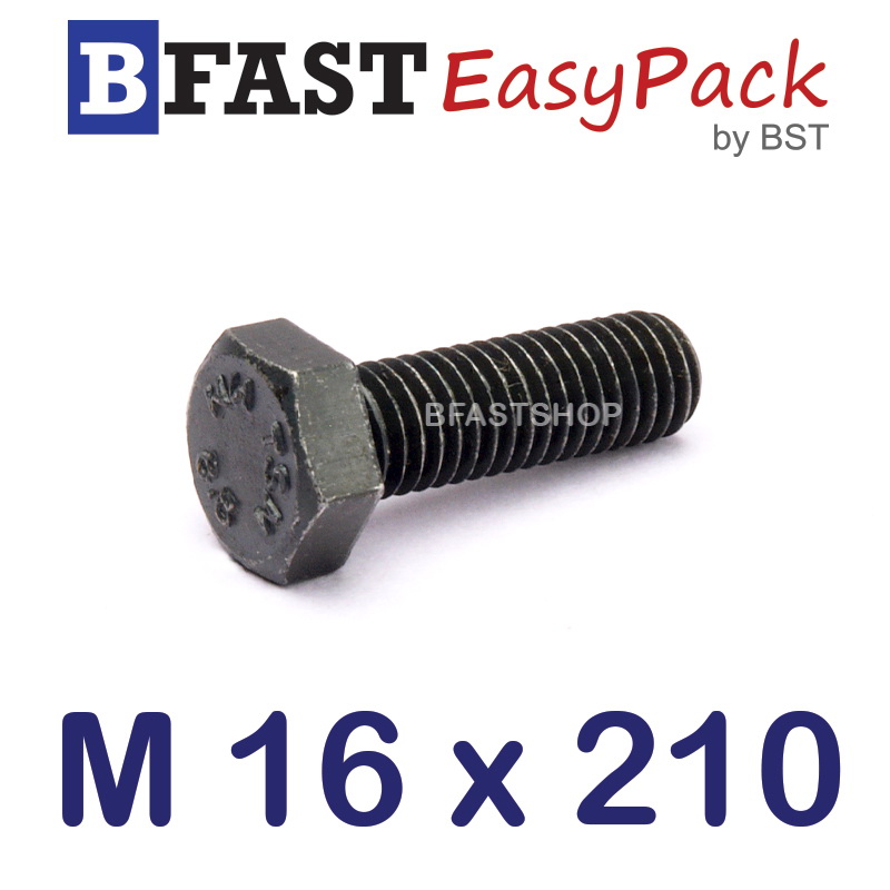 สกรูมิลดำ M16 x 210 *เกลียวครึ่ง*
