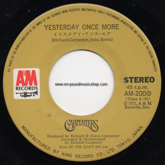 Carpenters - Yesterday Once More